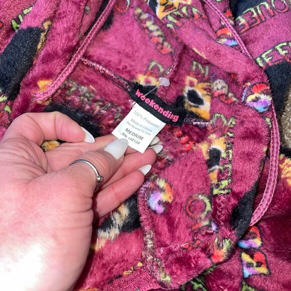 NEW women's Pajama set weekending PJ's hooded shorts soft MD purple BOSS Queen - Picture 6 of 8